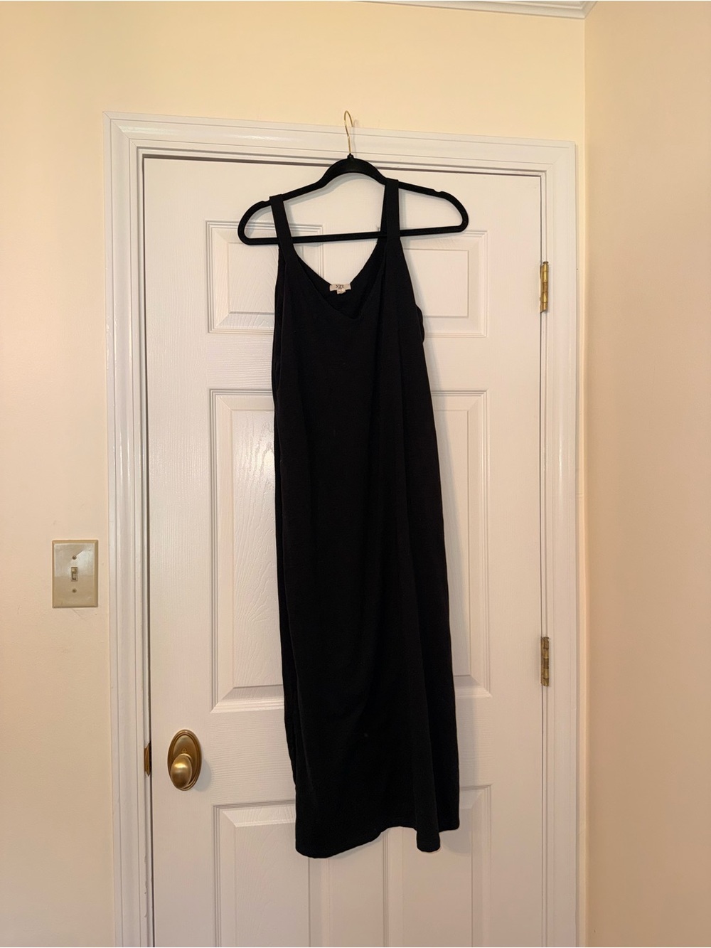 Black Sleeveless Maxi Dress with Scoop Neck